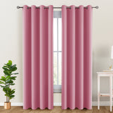 Set of 2 Thermal Blackout Curtains for Bedroom and Living Room