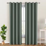 Set of 2 Thermal Blackout Curtains for Bedroom and Living Room
