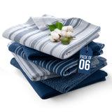 100% Cotton Kitchen Towels (Set of 6) | Terry Cloth | 16x26 inches
