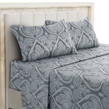 4-Piece Paisley Design Bed Sheet Set | Deep Pocket | Flat, Fitted & Pillowcases