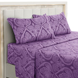 4-Piece Paisley Design Bed Sheet Set | Deep Pocket | Flat, Fitted & Pillowcases