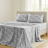 4-Piece Paisley Design Bed Sheet Set | Deep Pocket | Flat, Fitted & Pillowcases
