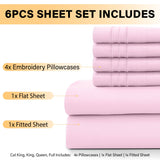 Premium 6-Piece Deep Pocket Bed Sheets Set