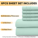 Premium 6-Piece Deep Pocket Bed Sheets Set
