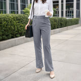 Women’s Stretch Work Pants on a model – Lux Decor