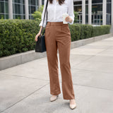 Women’s Stretch Work Pants on a model – Lux Decor