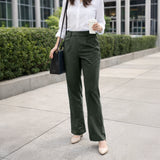 Women’s Stretch Work Pants on a model – Lux Decor