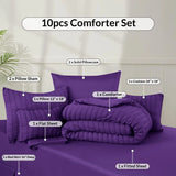 Luxury 10-Piece Bedding Set with Plush Comforter