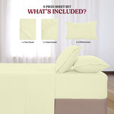 4-Piece Deep Pocket Bed Sheets Set – Ultra Soft & All-Season Comfort