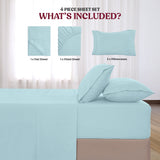 4-Piece Deep Pocket Bed Sheets Set – Ultra Soft & All-Season Comfort