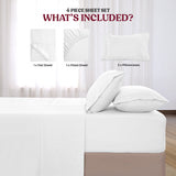 4-Piece Deep Pocket Bed Sheets Set – Ultra Soft & All-Season Comfort