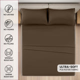 4-Piece Deep Pocket Bed Sheets Set – Ultra Soft & All-Season Comfort
