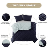 3-Piece Reversible Comforter Set