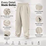 Signature Fit Sweat Pant - Premium Brushed Fleece Straight-Leg Lounge Pants