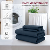 4-Piece Deep Pocket Bed Sheets Set – Ultra Soft & All-Season Comfort