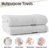 6 Pack Bath Towel Set 100% Cotton Bathroom Towel Set