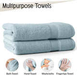 6 Pack Bath Towel Set 100% Cotton Bathroom Towel Set