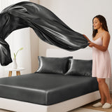 Silky Soft 4-Piece Satin Sheet Set | Deep Pocket | Wrinkle-Free Easy Care Bedding