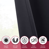 Set of 2 Thermal Blackout Curtains for Bedroom and Living Room