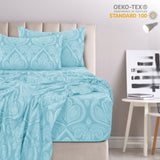 4-Piece Paisley Design Bed Sheet Set | Deep Pocket | Flat, Fitted & Pillowcases