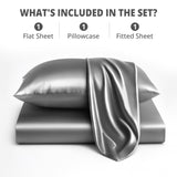 Silky Soft 4-Piece Satin Sheet Set | Deep Pocket | Wrinkle-Free Easy Care Bedding