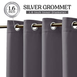 Set of 2 Thermal Blackout Curtains for Bedroom and Living Room