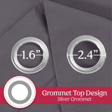 Set of 2 Thermal Blackout Curtains for Bedroom and Living Room