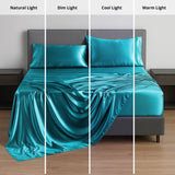 Silky Soft 4-Piece Satin Sheet Set | Deep Pocket | Wrinkle-Free Easy Care Bedding