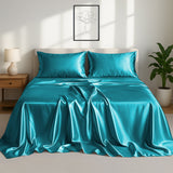 Silky Soft 4-Piece Satin Sheet Set | Deep Pocket | Wrinkle-Free Easy Care Bedding