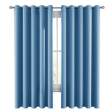 Set of 2 Thermal Blackout Curtains for Bedroom and Living Room
