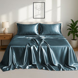 Silky Soft 4-Piece Satin Sheet Set | Deep Pocket | Wrinkle-Free Easy Care Bedding