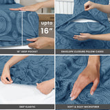 4-Piece Paisley Design Bed Sheet Set | Deep Pocket | Flat, Fitted & Pillowcases