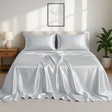 Silky Soft 4-Piece Satin Sheet Set | Deep Pocket | Wrinkle-Free Easy Care Bedding