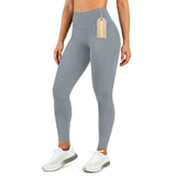 Silver Women’s High-Waist Seamless Sports Leggings – Lux Decor