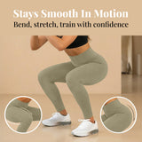 Taupe Women’s High-Waist Seamless Sports Leggings – Lux Decor