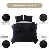 3-Piece Reversible Comforter Set