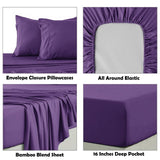 4-Piece Bamboo Blend Cooling Bed Sheets Set