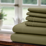 Green Sage 6-Piece Deep Pocket Bed Sheet Set – Lux Decor