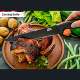 black kitchen knife set