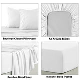 4-Piece Bamboo Blend Cooling Bed Sheets Set