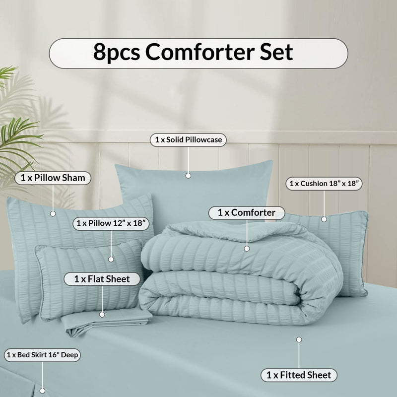 Luxury 10-Piece Bedding Set with Plush Comforter