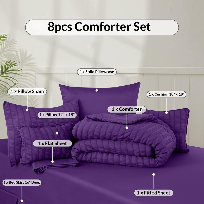 Luxury 10-Piece Bedding Set with Plush Comforter
