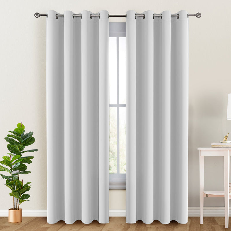 Set of 2 Thermal Blackout Curtains for Bedroom and Living Room