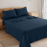 4-Piece Deep Pocket Bed Sheets Set – Ultra Soft & All-Season Comfort