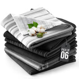 100% Cotton Kitchen Towels (Set of 6) | Terry Cloth | 16x26 inches