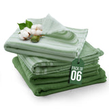 100% Cotton Kitchen Towels (Set of 6) | Terry Cloth | 16x26 inches
