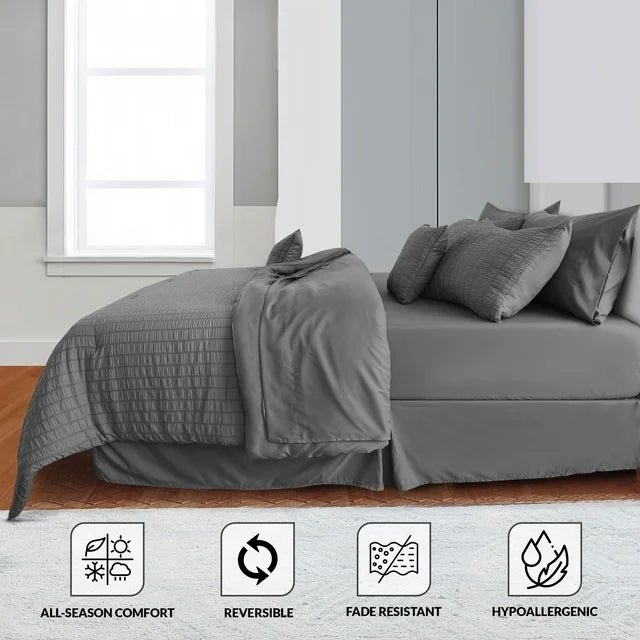 Luxury 10-Piece Bedding Set with Plush Comforter