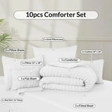 Luxury 10-Piece Bedding Set with Plush Comforter