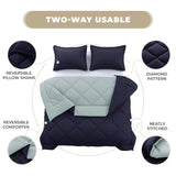 3-Piece Reversible Comforter Set