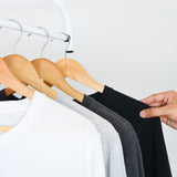 Premium Wooden Hangers with Non-Slip Notches - Pack of 20 & 30